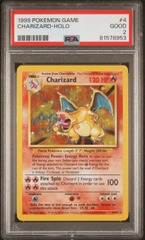 Charizard - 4/102 - Holo Rare - Unlimited Edition - PSA 2